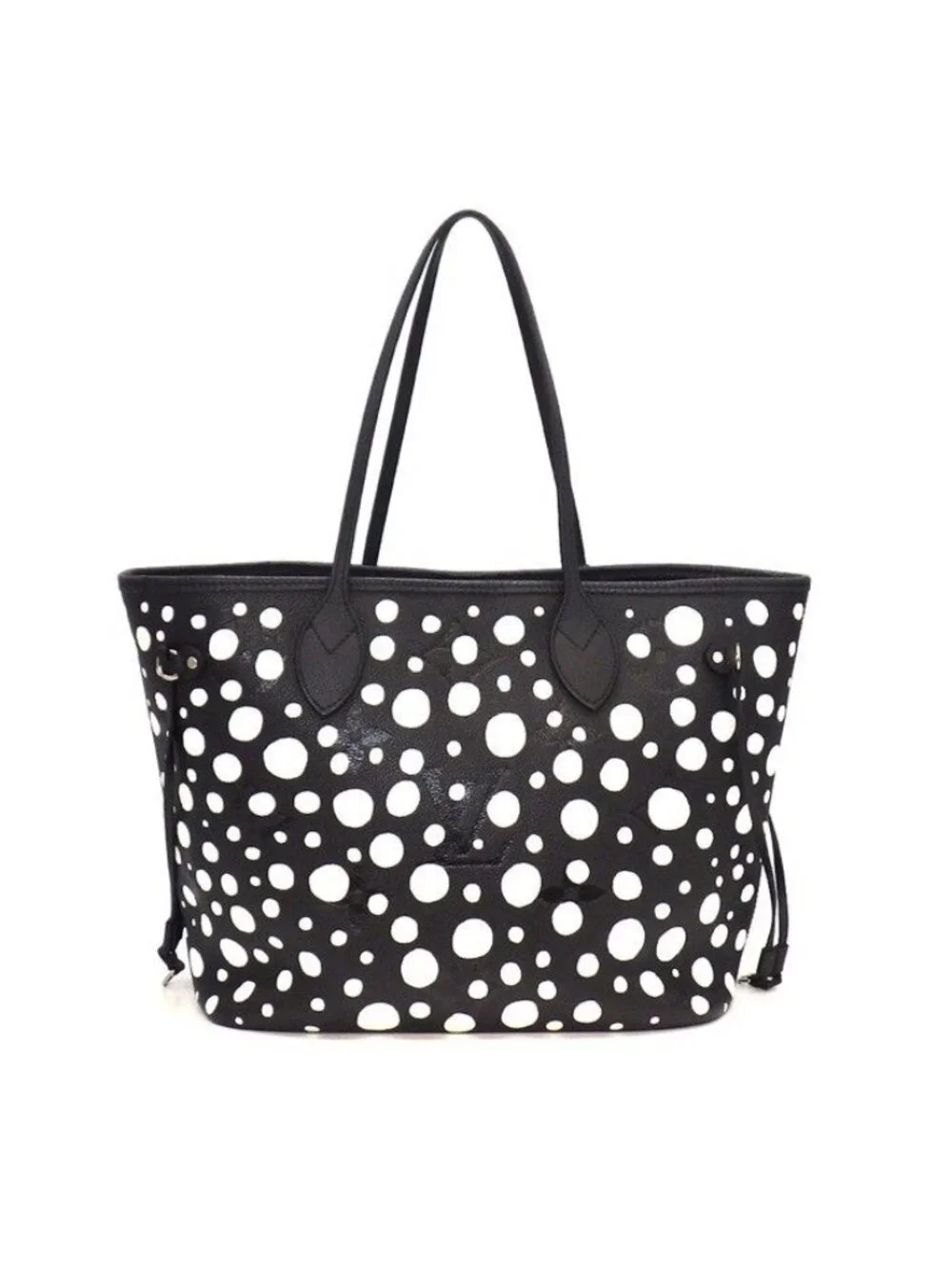Louis Vuitton Tote LV Yk Neverfull MM Yayoi Kusama Black White Monogram